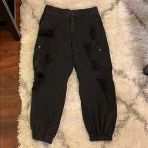 Carmar black cargo Capri jogger pants